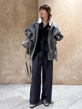 「アイテム（ネックレス）」を使った、たなかさん（レディース・163cm・30代）の冬コーディネート