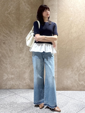 「VIS（ビス）のアイテム（トップス）」を使った、たなかさん（レディース・163cm）の春コーディネート