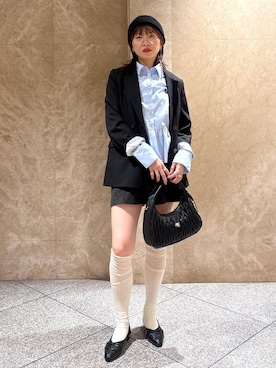 「アイテム（テーラードジャケット）」を使った、たなかさん（レディース・163cm・30代）の秋コーディネート