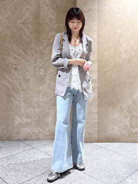 「VIS（ビス）のアイテム」を使った、たなかさん（レディース・163cm）の春コーディネート