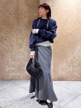 「アイテム（シュシュ）」を使った、たなかさん（レディース・163cm・30代）の秋コーディネート