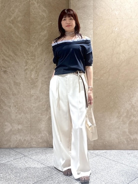 「VIS（ビス）のアイテム（アクセサリー）」を使った、たなかさん（レディース・163cm）の夏コーディネート