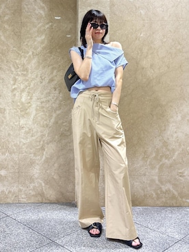 「アイテム（バングル/リストバンド）」を使った、たなかさん（レディース・163cm・30代）の夏コーディネート