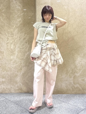 「フェスコーデ」｜「アイテム（アクセサリー）」を使った、たなかさん（レディース・163cm）の夏コーディネート