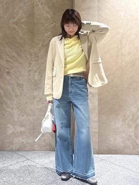 「VIS（ビス）のアイテム（パンツ）」を使った、たなかさん（レディース・163cm）の春コーディネート