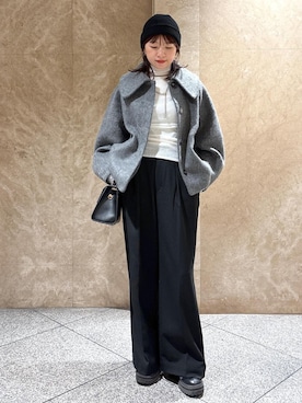 「アイテム（スラックス）」を使った、たなかさん（レディース・163cm・30代）の秋コーディネート