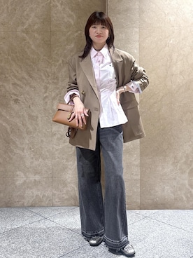 「VIS（ビス）のアイテム（パンツ）」を使った、たなかさん（レディース・163cm）の春コーディネート