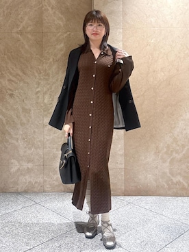 「アイテム（財布/小物）」を使った、たなかさん（レディース・163cm）の秋コーディネート