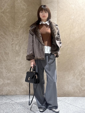 「VIS（ビス）のアイテム」を使った、たなかさん（レディース・163cm）の冬コーディネート