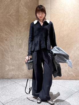 「VIS（ビス）のアイテム（アクセサリー）」を使った、たなかさん（レディース・163cm）の冬コーディネート