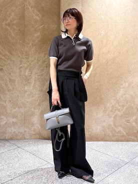 「アイテム（ポロシャツ）」を使った、たなかさん（レディース・163cm・30代）の秋コーディネート