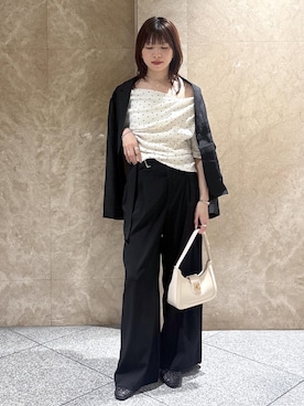 「Juze（ジュゼ）のアイテム」を使った、たなかさん（レディース・163cm）の春コーディネート