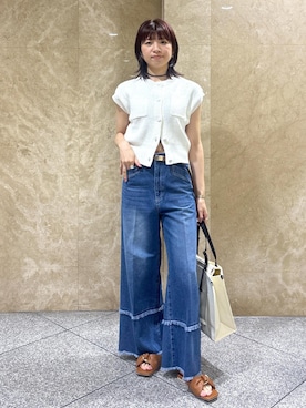 「アイテム（トートバッグ）」を使った、たなかさん（レディース・163cm・30代）の夏コーディネート