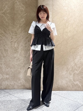 「Juze（ジュゼ）のアイテム」を使った、たなかさん（レディース・163cm）の夏コーディネート