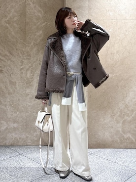 「アイテム（ハンドバッグ）」を使った、たなかさん（レディース・163cm・30代）の冬コーディネート