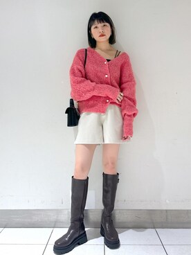 「VIS（ビス）の【洗える】ジャージメルトンショートパンツ（その他パンツ）」を使った、たなかさん（レディース・163cm）の秋コーディネート