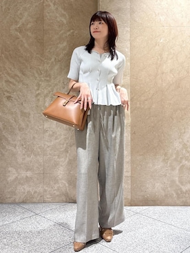 「VIS（ビス）のアイテム（トップス）」を使った、たなかさん（レディース・163cm）の春コーディネート