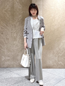 「VIS（ビス）のアイテム（ジャケット/アウター）」を使った、たなかさん（レディース・163cm）の春コーディネート