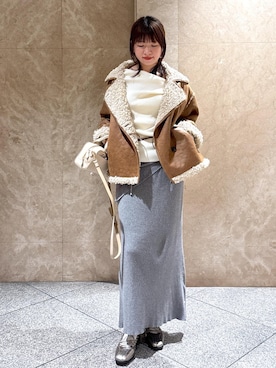 「アイテム（ブルゾン）」を使った、たなかさん（レディース・163cm・30代）の冬コーディネート