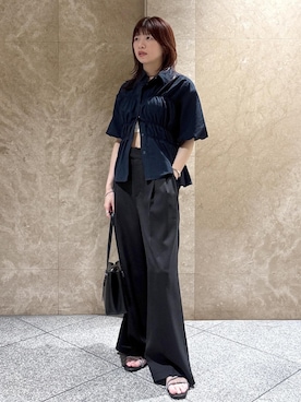 「VIS（ビス）のアイテム（パンツ）」を使った、たなかさん（レディース・163cm）の夏コーディネート