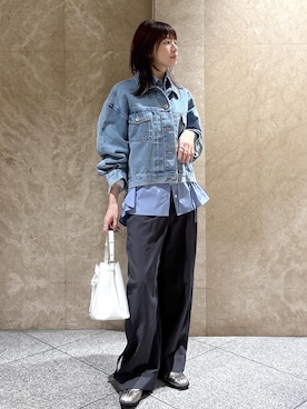 「VIS（ビス）のアイテム（パンツ）」を使った、たなかさん（レディース・163cm）の春コーディネート