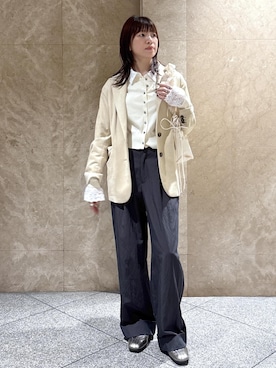 「VIS（ビス）のアイテム（パンツ）」を使った、たなかさん（レディース・163cm）の春コーディネート