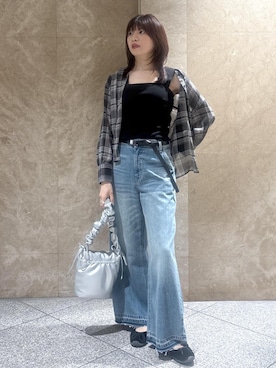 「VIS（ビス）のアイテム」を使った、たなかさん（レディース・163cm）の春コーディネート