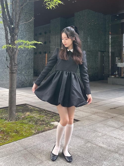 épine official|epineのワンピースを使ったコーディネート - WEAR 直販入荷 Jacquard onepiece【epine】 balloon ミニワンピース