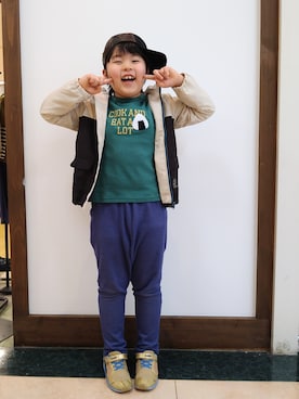 「SHOO・LA・RUE（シューラルー）のアイテム（ブルゾン）」を使った、ゆずやさん（キッズ・132cm）の冬コーディネート