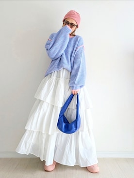 「notch.（ノッチ）のアイテム」を使った、𝕪𝕦𝕚さん（レディース・155cm）の冬コーディネート