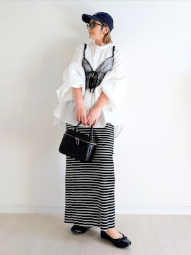 「Ch!iii BAG（チーバック）のアイテム」を使った、𝕪𝕦𝕚さん（レディース・155cm）の春コーディネート