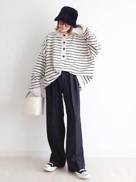 「Java（ジャバ）のアイテム」を使った、𝕪𝕦𝕚さん（レディース・155cm）の冬コーディネート