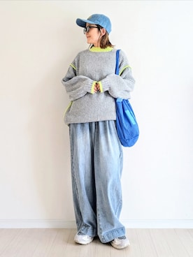 「アイテム（スニーカー）」を使った、𝕪𝕦𝕚さん（レディース・155cm・40代）の秋コーディネート