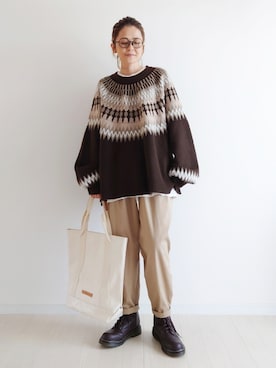 「RAWROW（ロウロウ）のアイテム」を使った、𝕪𝕦𝕚さん（レディース・155cm）の秋コーディネート