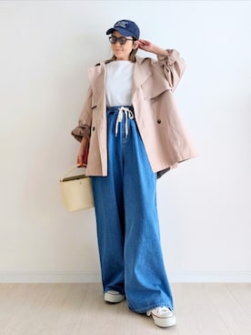 「Ch!iii BAG（チーバック）のアイテム」を使った、𝕪𝕦𝕚さん（レディース・155cm）の春コーディネート