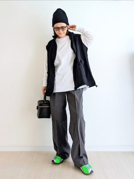 「アイテム（ベスト）」を使った、𝕪𝕦𝕚さん（レディース・155cm）の秋コーディネート