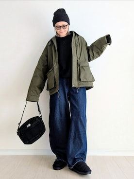 「FREAK'S STORE（フリークスストア）のアイテム」を使った、𝕪𝕦𝕚さん（レディース・155cm）の冬コーディネート