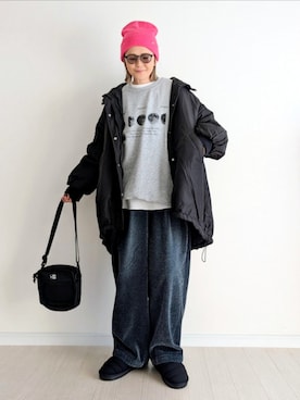 「FREAK'S STORE（フリークスストア）のアイテム」を使った、𝕪𝕦𝕚さん（レディース・155cm）の冬コーディネート