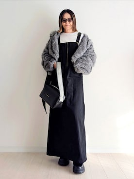 「アイテム（ブルゾン）」を使った、𝕪𝕦𝕚さん（レディース・155cm）の秋コーディネート