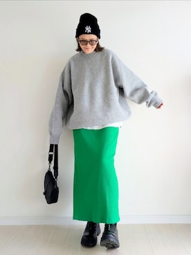 「アイテム（帽子）」を使った、𝕪𝕦𝕚さん（レディース・155cm・40代）の秋コーディネート