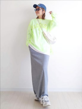 「アイテム（帽子）」を使った、𝕪𝕦𝕚さん（レディース・155cm・40代）の春コーディネート