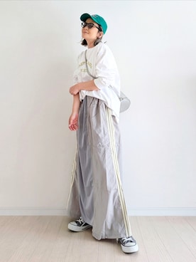 「niko and...（ニコアンド）のアイテム」を使った、𝕪𝕦𝕚さん（レディース・155cm）の春コーディネート