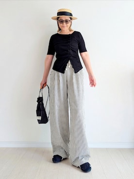 「tiptop（ティップトップ）のアイテム」を使った、𝕪𝕦𝕚さん（レディース・155cm）の春コーディネート