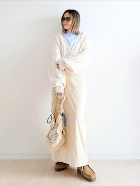 「OMNES（オムネス）のアイテム」を使った、𝕪𝕦𝕚さん（レディース・155cm）の冬コーディネート