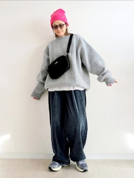 「ASICS（アシックス）のアイテム」を使った、𝕪𝕦𝕚さん（レディース・155cm）の冬コーディネート