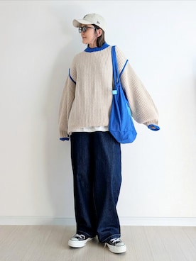 「アイテム（パンツ）」を使った、𝕪𝕦𝕚さん（レディース・155cm・40代）の秋コーディネート