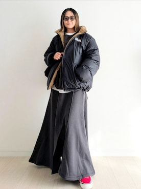 「アイテム（バックパック/リュック）」を使った、𝕪𝕦𝕚さん（レディース・155cm）の秋コーディネート