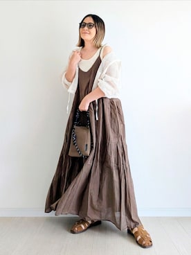 「notch.（ノッチ）のアイテム」を使った、𝕪𝕦𝕚さん（レディース・155cm）の夏コーディネート