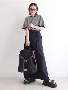 「アイテム（帽子）」を使った、𝕪𝕦𝕚さん（レディース・155cm・40代）の夏コーディネート