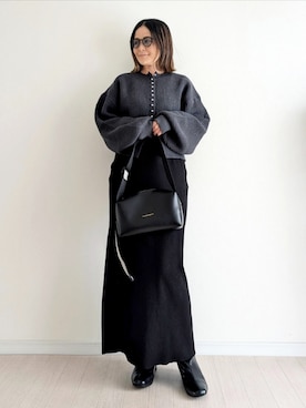 「FREAK'S STORE（フリークスストア）のTHEATRE PRODUCTS × FREAK'S STORE/シアタープロダクツ 別注 ジャガードテープ ボディバッグ（ショルダーバッグ）」を使った、𝕪𝕦𝕚さん（レディース・155cm）の秋コーディネート